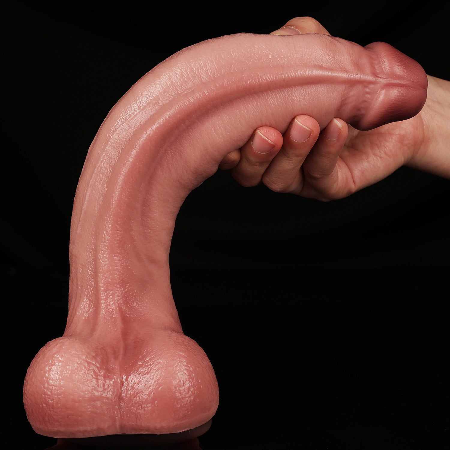 Full length view of large realistic dildo