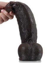 Kimi 8.6" x 2.2" Realistic Soft Black Like Thick Short Fat Dildo