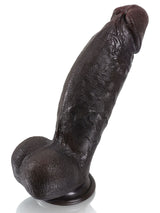 Kimi 8.6" x 2.2" Realistic Soft Black Like Thick Short Fat Dildo