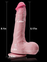 Patrick 10" x 2.3" Thick Vibrating Thrusting Dildo