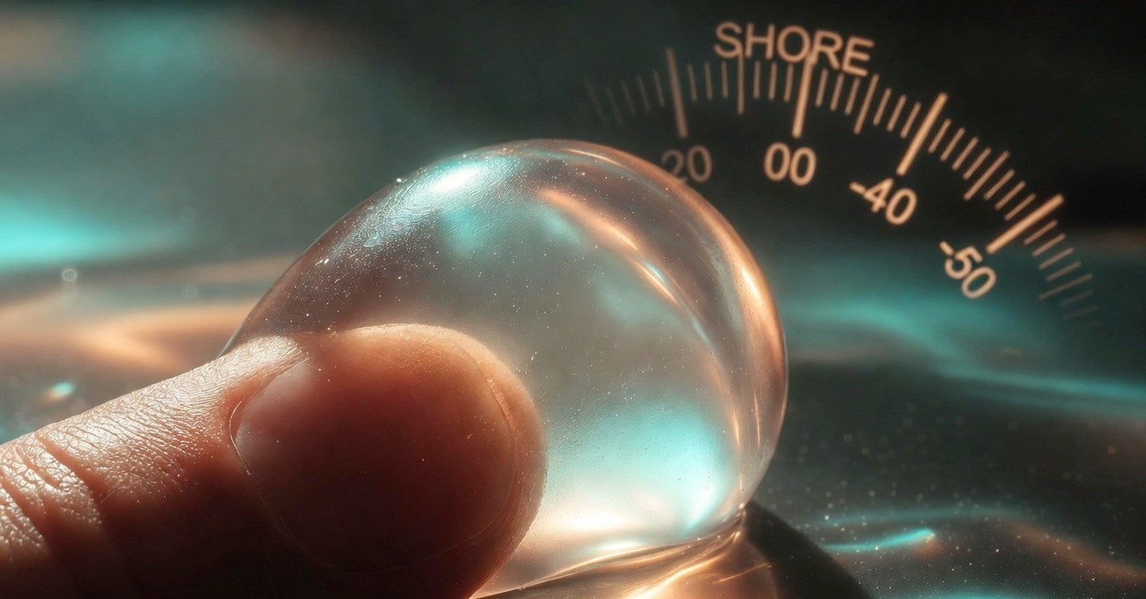 Platinum silicone material with a Shore hardness of 00-50