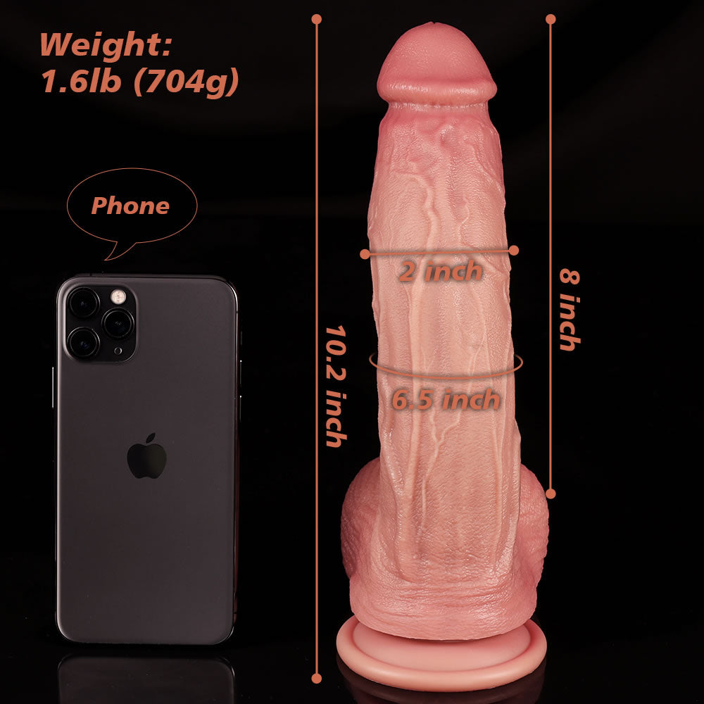 Baseball Brady – 10" Dual-Layer Silicone Dildo with 3D Raised Veins