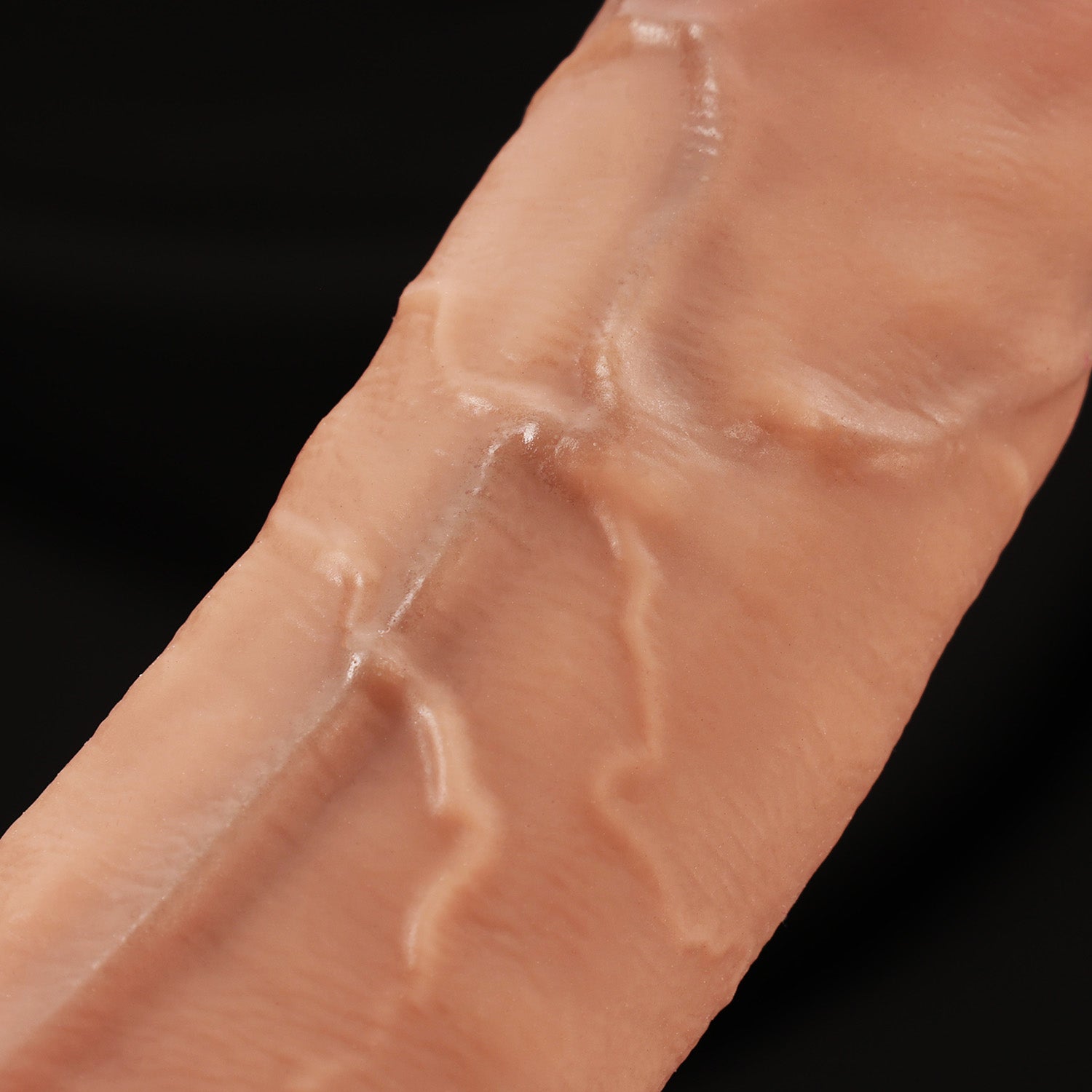 lifelike flesh dildo raised vein texture