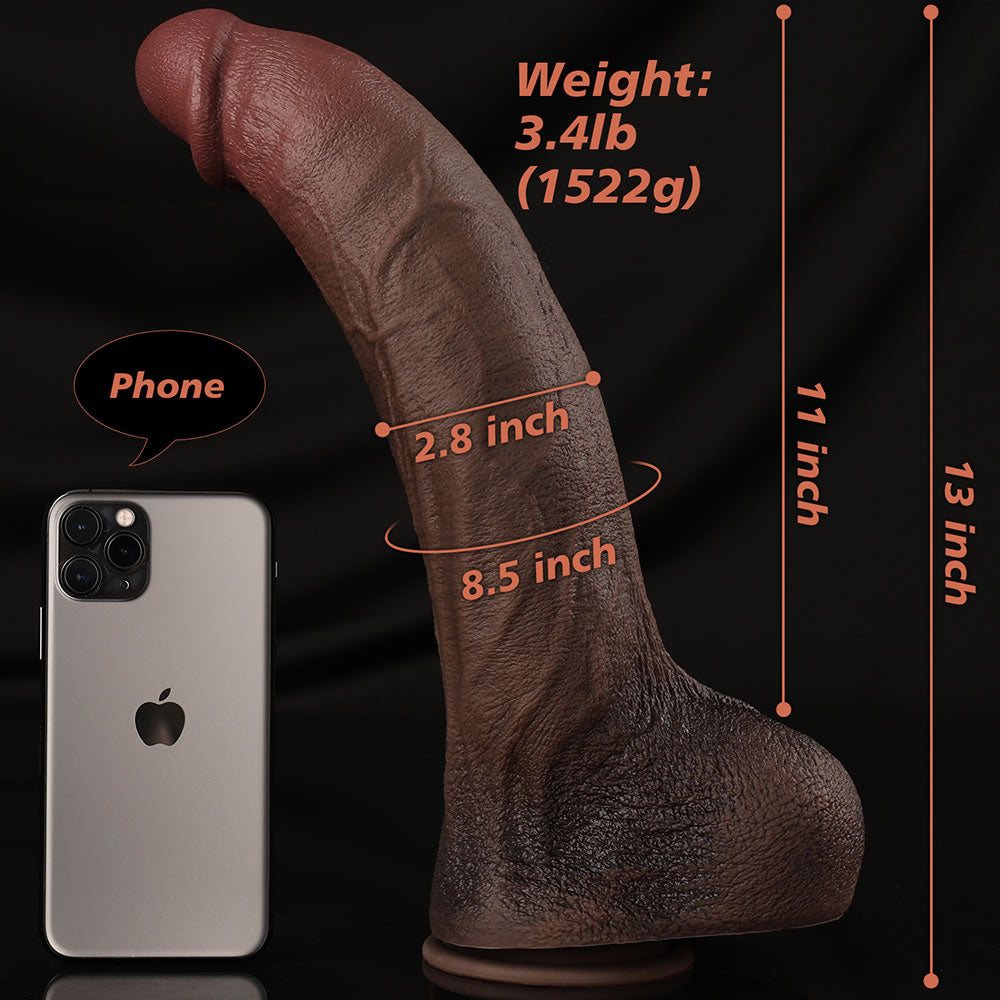 Construction Connor – 13 Inch XXL Ultra-Thick Black Dildo Built to Dominate
