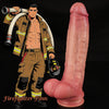 Firefighter Finn – 10.5 Inch Thick Realistic Dildo with Engorged Balls