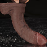 10inch black dildo soft shaft