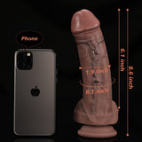 black small dildo of the whole 8.6 inch size