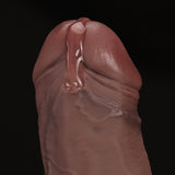 Silicone black dildo with soft head shape and natural definition