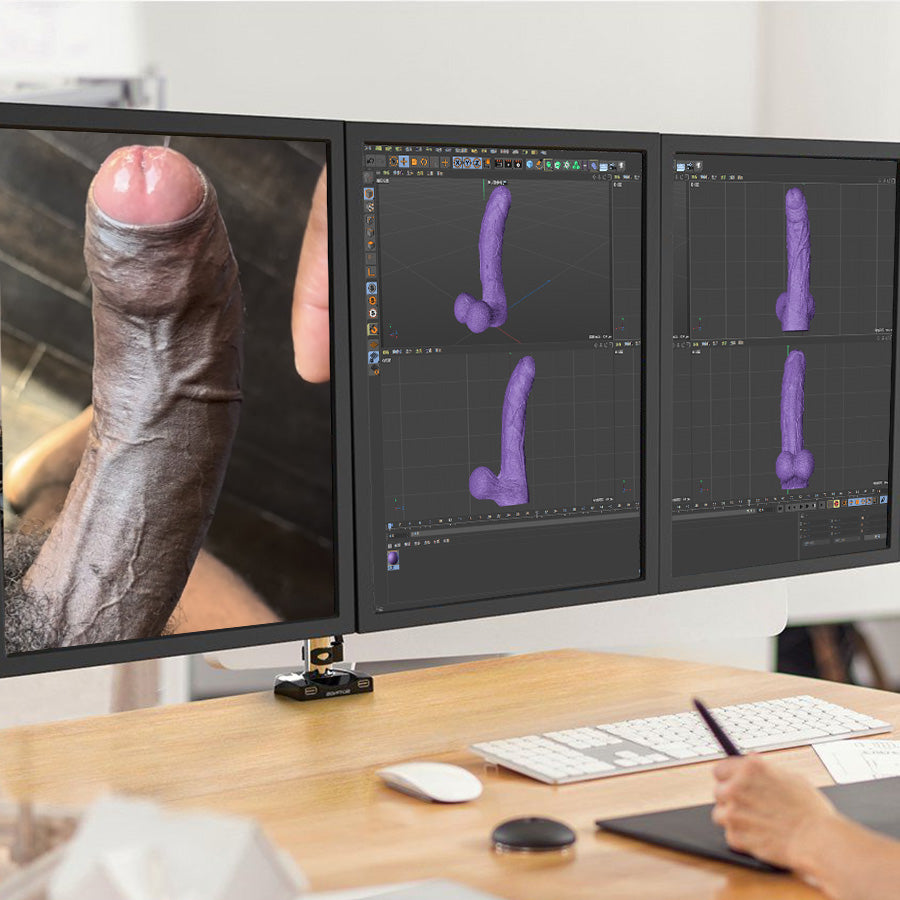Realistic dildo design drawings