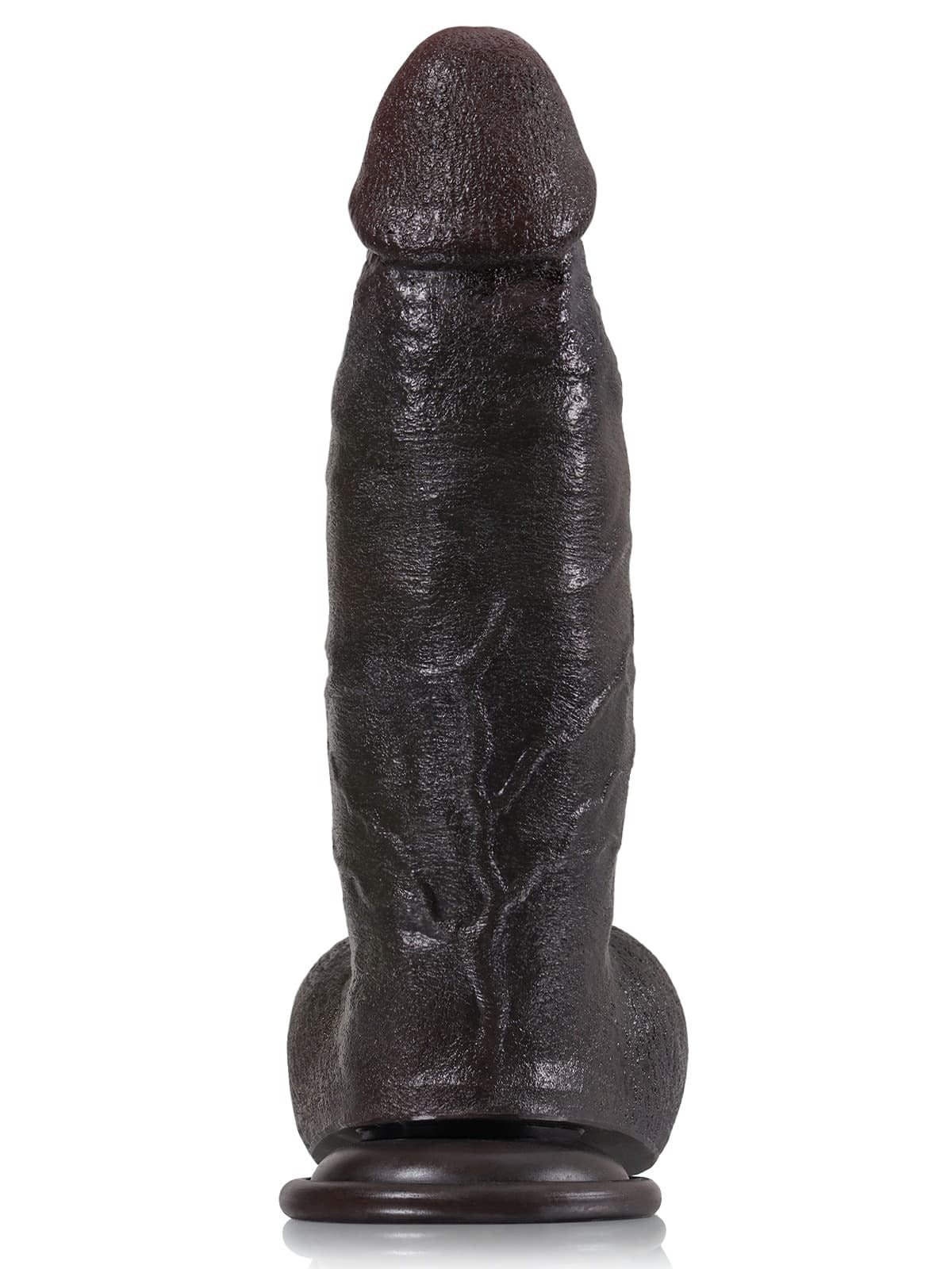 Kimi 8.6" x 2.2" Realistic Soft Black Like Thick Short Fat Dildo
