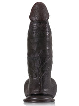 Kimi 8.6" x 2.2" Realistic Soft Black Like Thick Short Fat Dildo