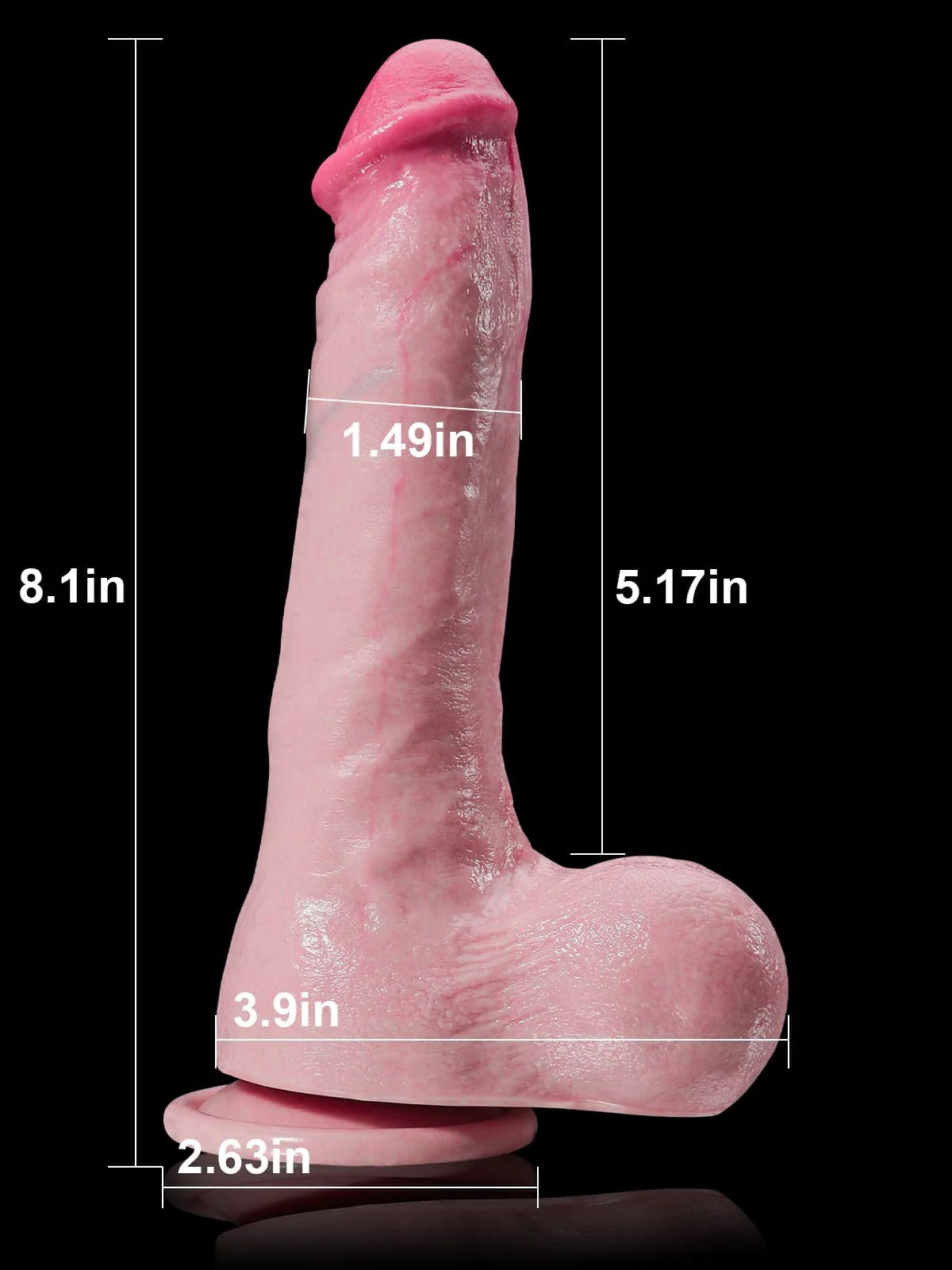 Patrick 10" x 2.3" Thick Vibrating Thrusting Dildo