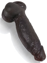 Kimi 8.6" x 2.2" Realistic Soft Black Like Thick Short Fat Dildo